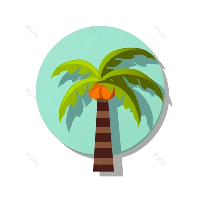 旅游图标图片,旅游元素元素,椰子树PNG,旅行免抠素材